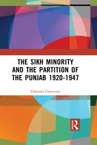 The Sikh Minority and the Partition of the Punjab 1920-1947_cover