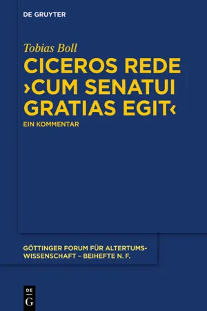 Ciceros Rede ›cum senatui gratias egit‹