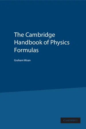 The Cambridge Handbook of Physics Formulas