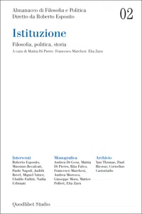 Almanacco di Filosofia e Politica 2. Istituzione_cover