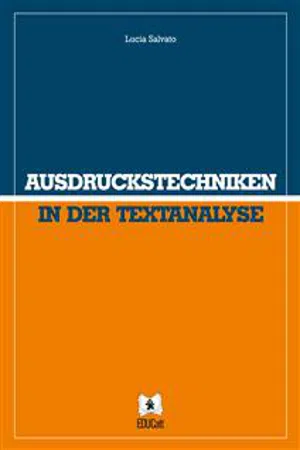 Ausdruckstechniken in der Textanalyse