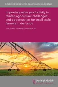 Improving water productivity in rainfed agriculture: challenges and opportunities for small-scale farmers in dry lands_cover