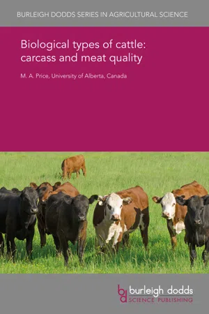 Biological types of cattle: carcass and meat quality