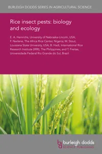 Rice insect pests: biology and ecology_cover