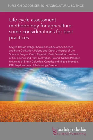 Life cycle assessment methodology for agriculture: some considerations for best practices