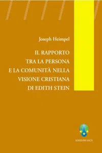 Il rapporto tra la persona e la comunità nella visione cristiana di Edith Stein_cover