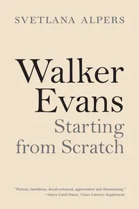 Walker Evans_cover