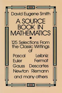 A Source Book in Mathematics_cover