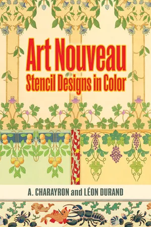 Art Nouveau Stencil Designs in Color