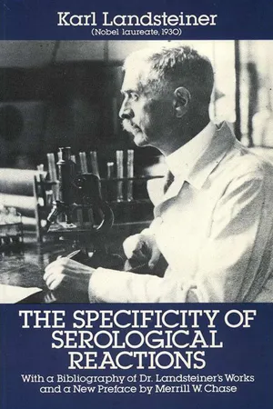 Book cover image for: The Specificity of Serological Reactions