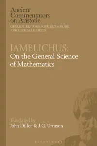 Iamblichus: On the General Science of Mathematics_cover