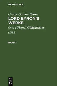 George Gordon Byron: Lord Byron's Werke. Band 1_cover