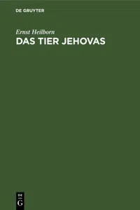 Das Tier Jehovas_cover