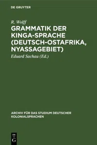 Grammatik der Kinga-Sprache_cover