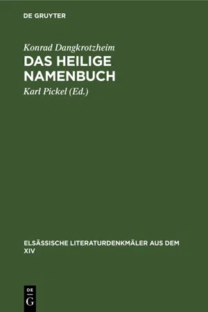 Das heilige Namenbuch