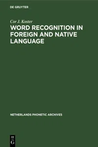 Word recognition in foreign and native language_cover