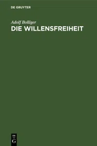 Die Willensfreiheit_cover