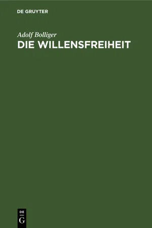 Die Willensfreiheit