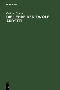 Die Lehre der zwölf Apostel_cover