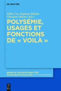 Polysémie, usages et fonctions de « voilà »_cover