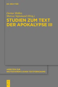 Studien zum Text der Apokalypse III_cover