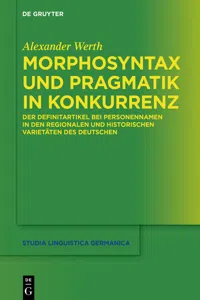 Morphosyntax und Pragmatik in Konkurrenz_cover