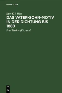 Das Vater-Sohn-Motiv in der Dichtung bis 1880_cover