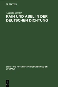 Kain und Abel in der deutschen Dichtung_cover