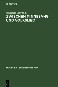 Zwischen Minnesang und Volkslied_cover