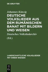 Deutsche Volkslieder aus dem rumänischen Banat mit Bildern und Weisen_cover