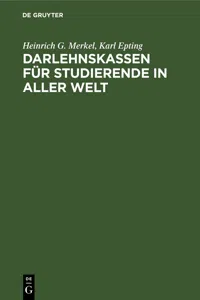 Darlehnskassen für Studierende in aller Welt_cover