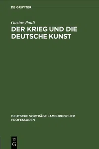 Der Krieg und die deutsche Kunst_cover