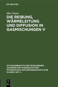 Die Reibung, Wärmeleitung und Diffusion in Gasmischungen V_cover