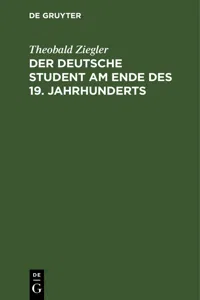 Der deutsche Student am Ende des 19. Jahrhunderts_cover