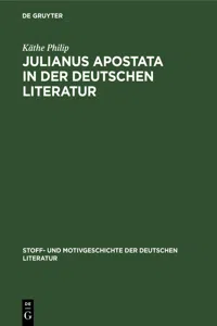 Julianus Apostata in der deutschen Literatur_cover