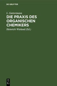 Die Praxis des organischen Chemikers_cover