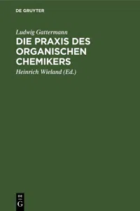 Die Praxis des organischen Chemikers_cover