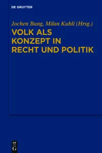 Volk als Konzept in Recht und Politik_cover