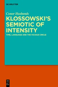 Klossowski's Semiotic of Intensity_cover