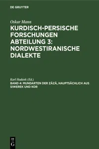 Mundarten der Zâzâ, hauptsächlich aus Siwerek und Kor_cover