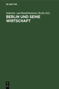 Berlin und seine Wirtschaft_cover