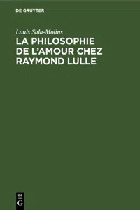 La philosophie de l'amour chez Raymond Lulle_cover