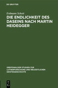 Die Endlichkeit des Daseins nach Martin Heidegger_cover