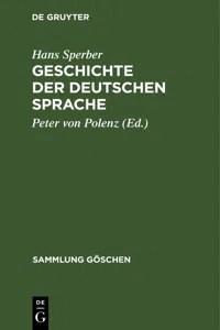 Geschichte der deutschen Sprache_cover