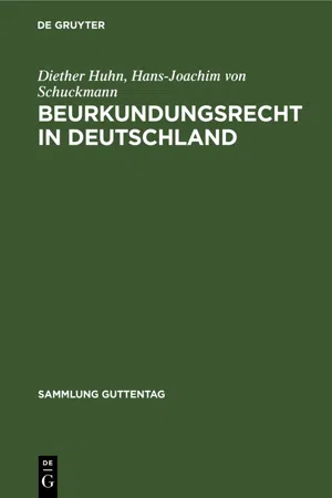 Beurkundungsrecht in Deutschland