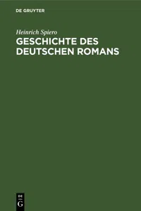 Geschichte des deutschen Romans_cover