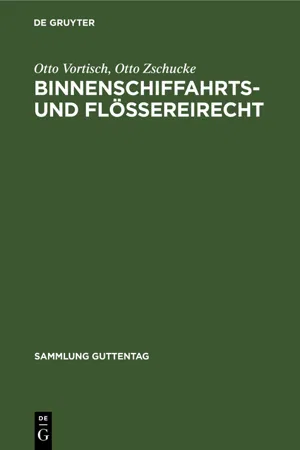 Binnenschiffahrts- und Flößereirecht