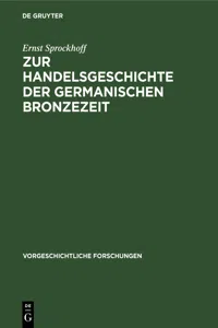 Zur Handelsgeschichte der germanischen Bronzezeit_cover