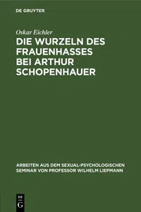 Die Wurzeln des Frauenhasses bei Arthur Schopenhauer_cover