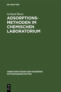 Adsorptionsmethoden im chemischen Laboratorium_cover